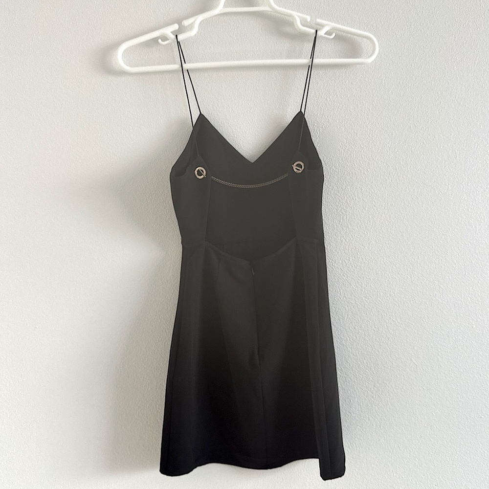Classy Black Backless Mini-Dress
